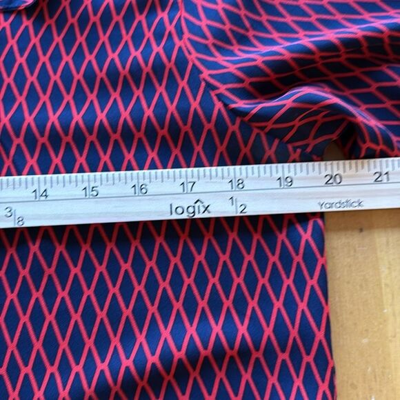 VIOLET + CLAIRE RED WHITE BLUE TUNIC TOP BLUE MEDIUM GEOMETRIC NAUTICAL PATRIOT - Picture 10 of 12